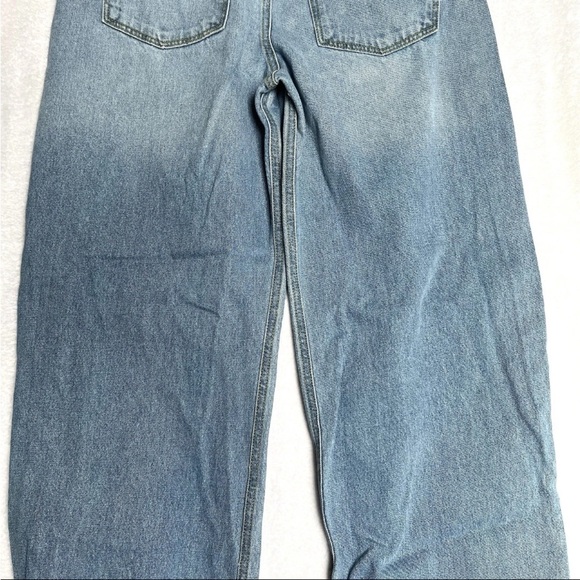 ETICA Wide Leg Cuff Blue Jeans Women Sz 29 Button Fly Sustainable Denim Relaxed - Picture 7 of 12